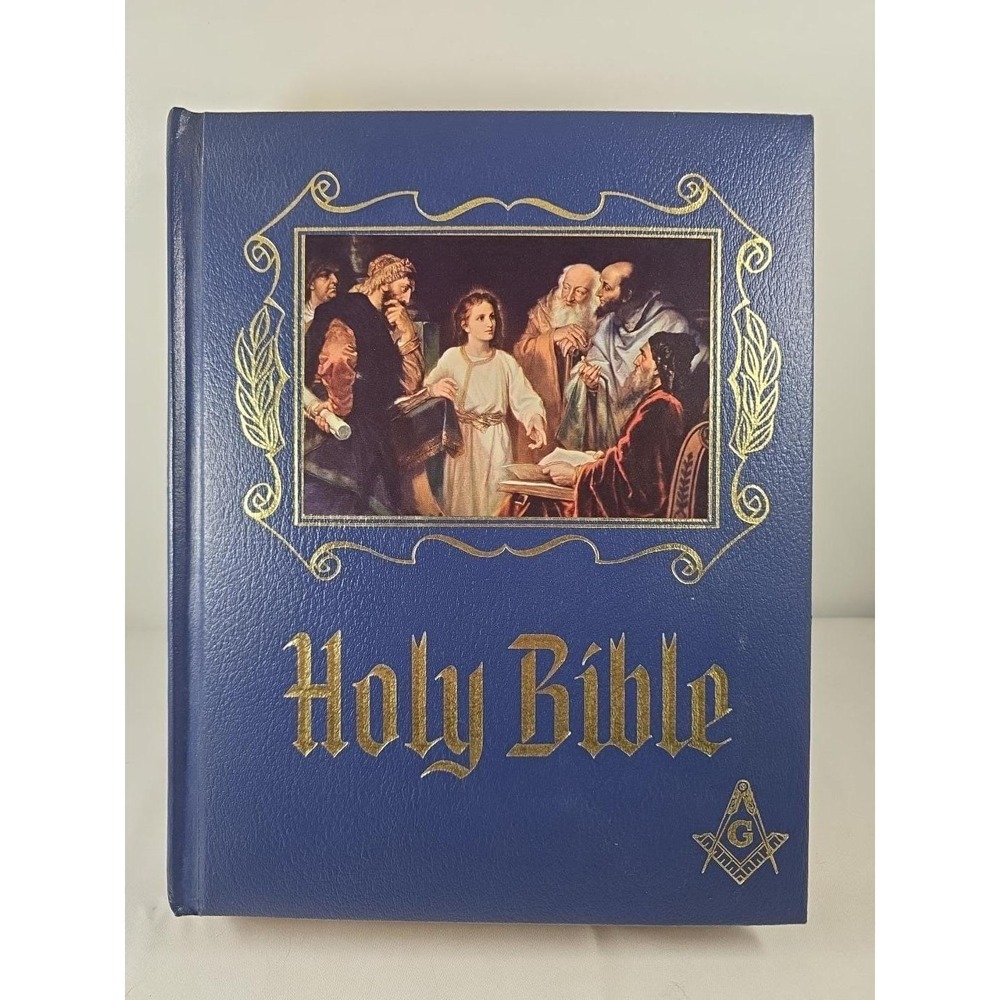 Holy Bible Freemason Masonic Master Reference Red Letter Edition Heirloom Blue